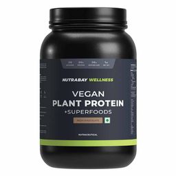 Nutrabay Wellness Vegan Plant Protein + Superfoods,  2.2 lb  Rich Chocolate -image-36