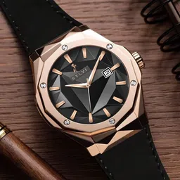 Sylvi Men Patterned Dial & Straps Analogue Watch SY-1118-rosegold-17
