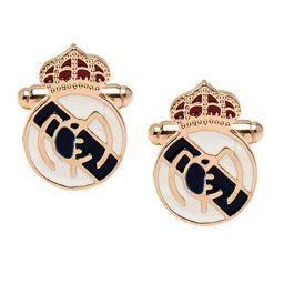 bodha Gold-Toned & White Quirky Real Madrid Cufflink-image-18