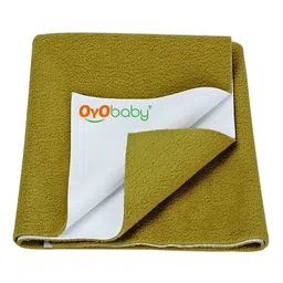 OyO Baby Instadry Anti-Piling Dry Sheet Bed Protector - Olive Green-image-81