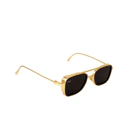 Floyd Unisex Black Lens & Gold-Toned UV Protected Rectangle Sunglasses 8899_Gld_Blk-19