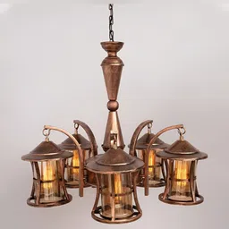 Whiteray Gold-Toned Metal Traditional Ceiling Lamp-image-63