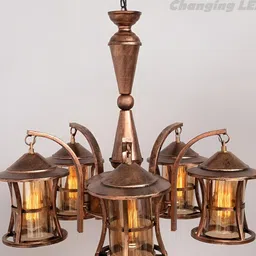 Whiteray Gold-Toned Traditional Ceiling Lamp-1