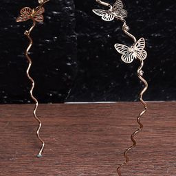 Ferosh Women Gold-Toned Butterfly Hairband-image-97