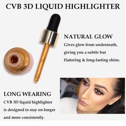 CVB Long Wearing 3D Liquid Glow Highlighter 13 ml - Gold image 4