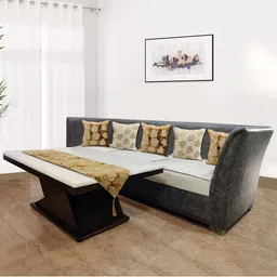 Good Vibes Brown & Cream-Coloured Set of 5 Velvet Square Cushion Covers-29