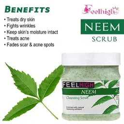 FEELHIGH Set of Neem Cleansing Scrub & Gold Mask - 500 ml each image 3