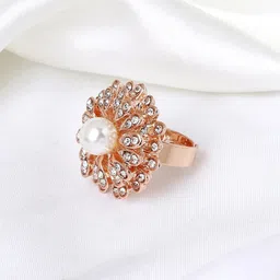 JOKER & WITCH Gold Plated & Pearl Beaded Finger Ring-picture-24