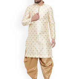 Larwa Ethnic Motifs Woven Design Kurta with Dhoti Pants-image-29