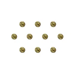 Comet Busters 10 Pcs Reusable Designer Bindis - Gold-Toned image 2