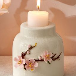Home Centre White & Pink Ceramic Votive Candle Holder-image-99