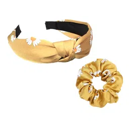 Yellow Chimes Girls Set of 2 Ponytail Holders With Hairband-18