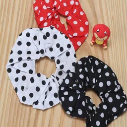 Jewelz Set of 6 Printed Satin Ponytail Holders-17