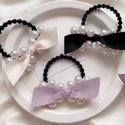 OOMPH Girls Set of 3 Ponytail Holders-11