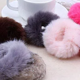 DN Creation Set Of 12 Faux Fur Assorted Ponytail Holders-67