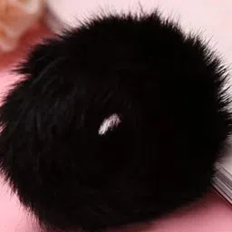 DN Creation Set Of 12 Faux Fur Assorted Ponytail Holders image 2