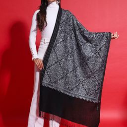 Zamour Embroidered Fine Woollen Shawl-51