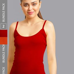 FBAR Pack Of 2 Non-Padded Pure Cotton Camisoles-image-61