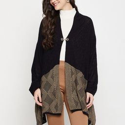 Cantabil Self Design Longline Cape Jacket-picture-46