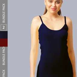 FBAR Pack Of 2 Pure Cotton Long Camisoles-image-99