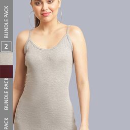 FBAR Pack Of 2 Cotton Long Camisoles-image-10