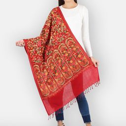 MUFFLY WomenAari Embroidered Fringed Shawl-picture-40