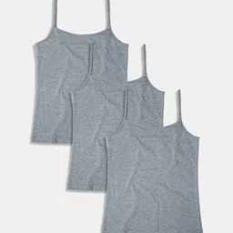 Sillysally Girls Pack Of 3 Non Padded Adjustable Straps Camisoles-picture-41