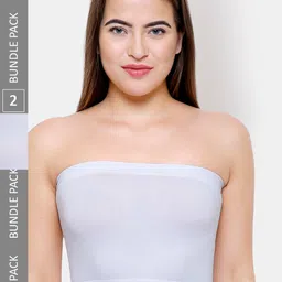 NOIRA Pack Of 2 Non-Padded Strapless Cotton Camisole-image-57