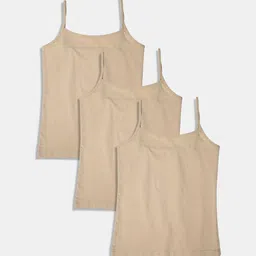 Sillysally Girls Pack Of 3 Non Padded Adjustable Straps Camisoles-picture-33