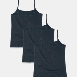 Sillysally Girls Pack Of 3 Non Padded Adjustable Straps Camisoles-image-13