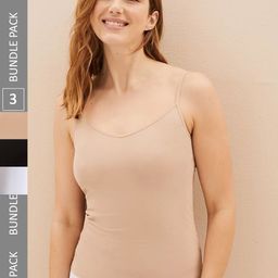 Marks & Spencer Pack Of 3 Cotton V-Neck Camisoles-image-8