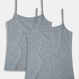 Sillysally Girls Pack of 2 Non Padded Adjustable Straps Camisoles-picture-45