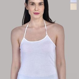Aimly Pack Of 3 Cotton Halter Neck Sleeveless Camisoles-image-67