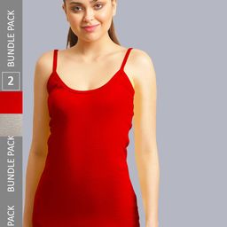 FBAR Pack Of 2 Pure Cotton Long Camisoles-image-24