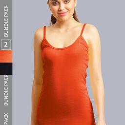 FBAR Pack Of 2 Non-Padded Pure Cotton Bio Wash Camisoles-image-55