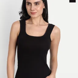Aimly Pack Of 2 Square Neck Sleeveless Cotton Camisoles-image-79