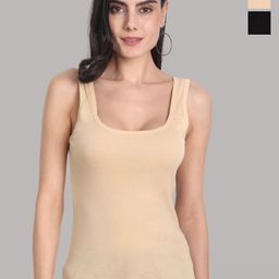 Aimly Pack Of 3 Square Neck Sleeveless Cotton Camisoles-image-97