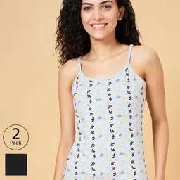 YU by Pantaloons Women Pack Of 2 Printed Cotton Camisoles-picture-10
