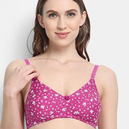 VStar Violet & White Floral Bra Non-Padded-picture-10