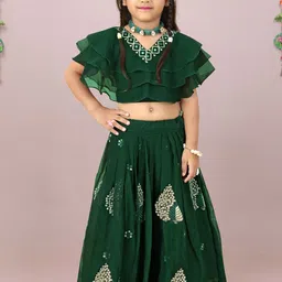 BAESD Girls Embroidered Thread Work Ready to Wear Lehenga & Blouse-picture-31