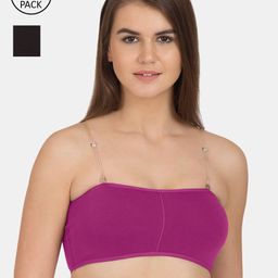 Tweens Magenta & Black Bandeau Bra Pack of 2-35