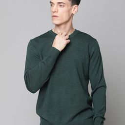 BEN SHERMAN Men Green Solid Pullover-image-61