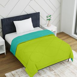 EverHOME Green & Blue Microfiber Mild Winter Single Bed Comforter-image-80