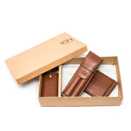 tohl Men Tan Solid Accessory Gift Set-image-23