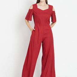 WESTCLO Women Maroon Basic Jumpsuit-picture-26
