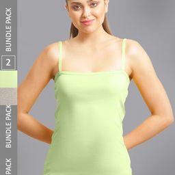 FBAR Pack Of 2 Non-Padded Bio Wash Cotton Camisoles-picture-41