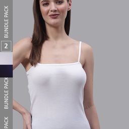 FBAR Pack Of 2 Non-Padded Pure Cotton Skin Friendly Camisoles-image-62