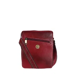 HiLEDER Unisex Leather Textured Messenger Bag-image-59