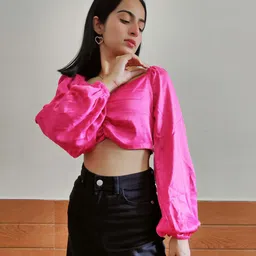 STREET 9 Women Alluring Fuchsia Solid Top-image-66