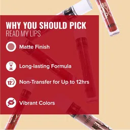 Character Read My Lips Matte Liquid Lipstick - 5.7ml - Lolipop - 005 image 4